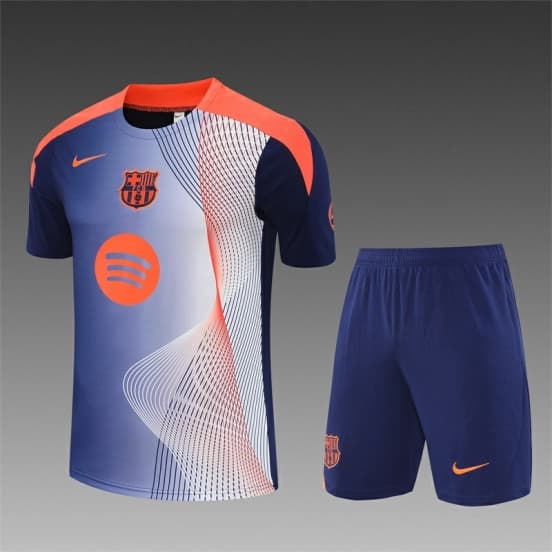 25/26 Barcelona Royal Blue Camouflage T90 Short Sleeve Jersey+Shorts — jersey