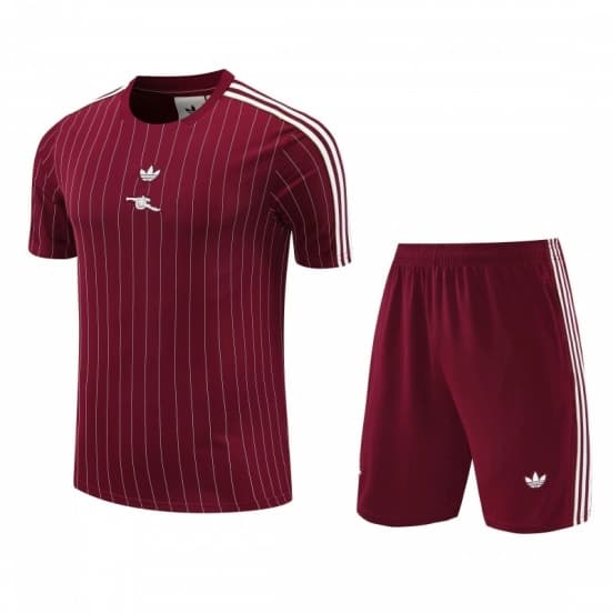 25/26 Arsenal Adidas Original Wine Short Sleeve Jersey+Shorts — jersey