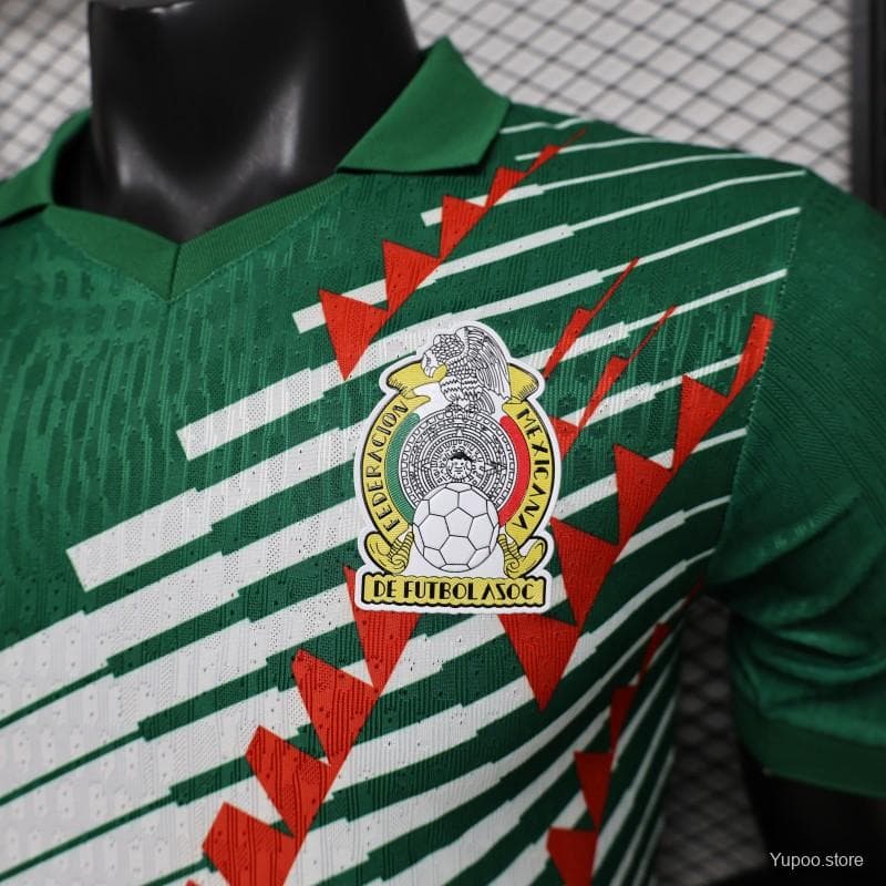 Player Version 2027 Mexico Home Green with Diagonal Graphic Jersey — imagen 6