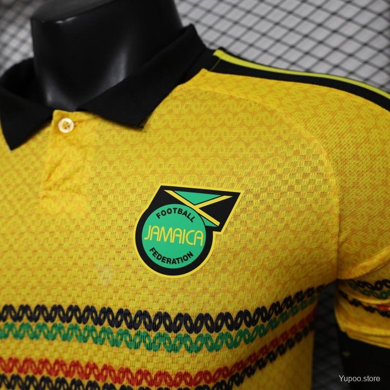 Player Version 2027 Jamaica Home Yellow with Reggae Stripe Jersey — imagen 9