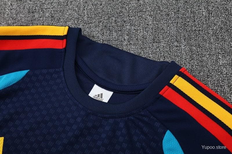 26/27 Spain Navy Blue Short Sleeve+Soccer Shorts — imagen 5
