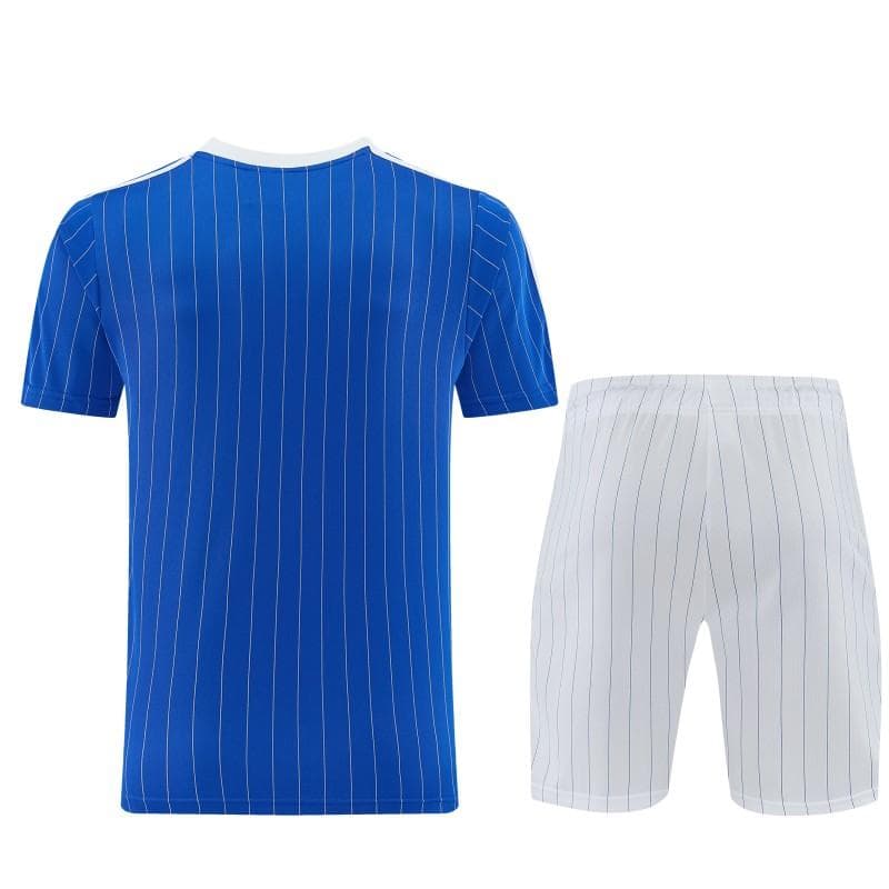 26/27 Chelsea FC  Blue  Stripes Short Sleeve+ White Soccer Shorts — imagen 21