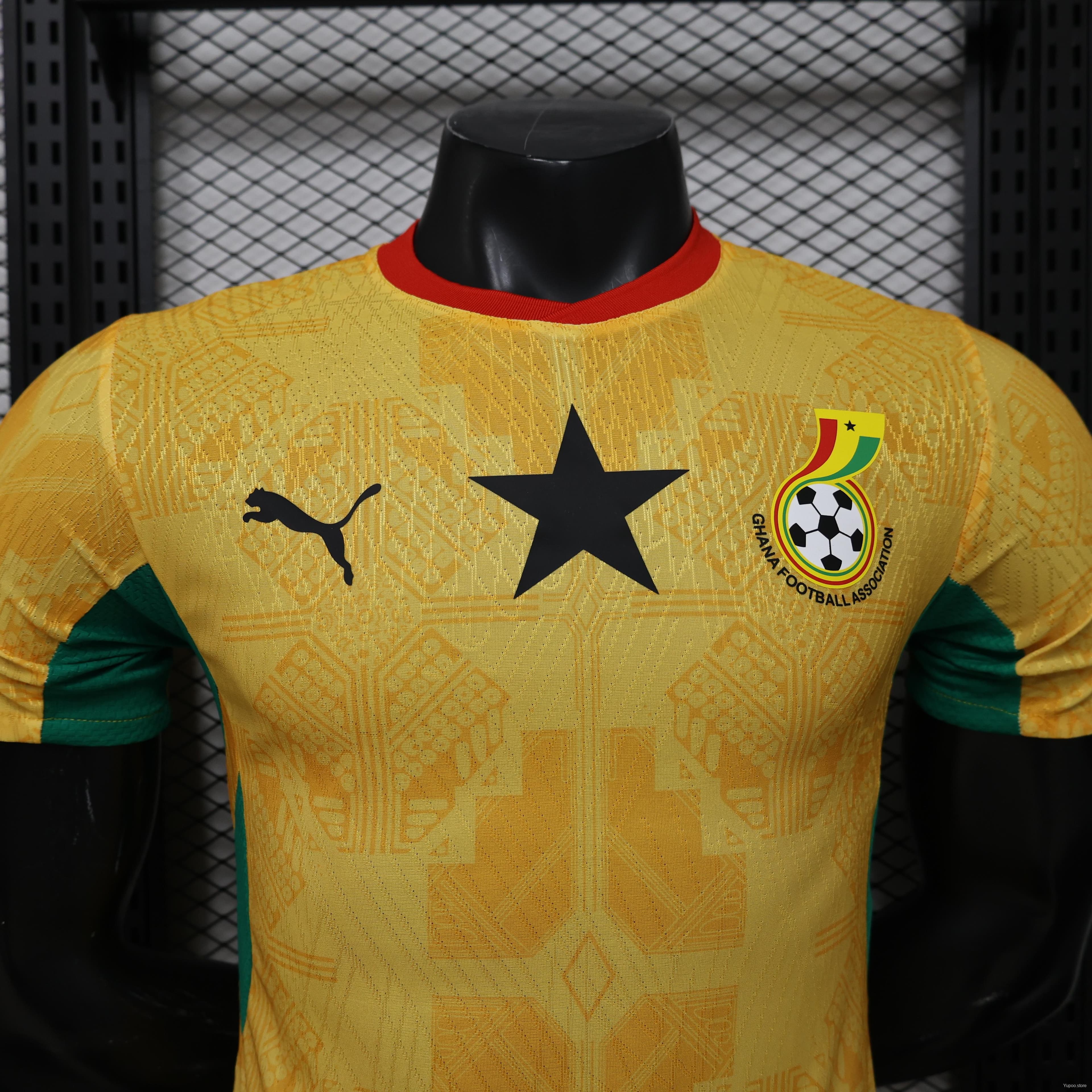 Player Version 26/27 Ghana  Away  Yellow & Green/Red Accent Jersey — imagen 3