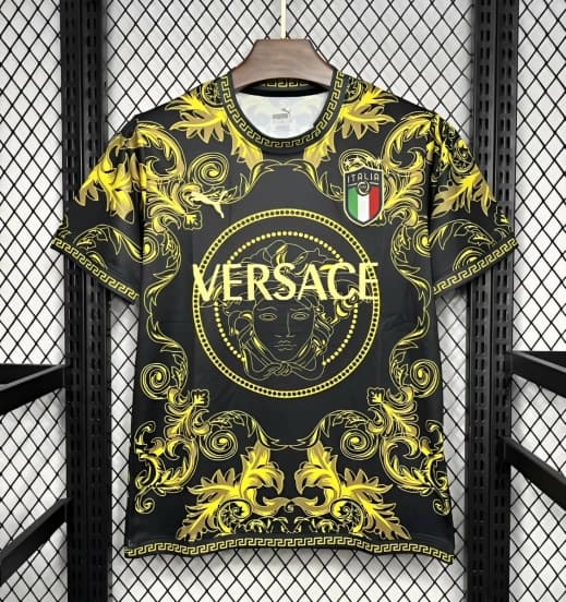 2024 Italy x Versace Gold/Black Special Jersey — Selección de fútbol de Italia