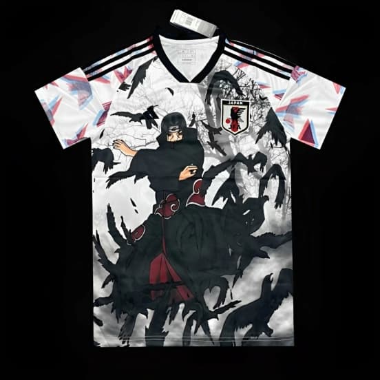 2022 Japan Away White Jersey With Itachi Uchiha Printing Jersey — Selección de fútbol de Japón