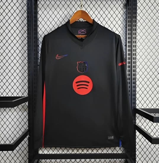 2024/25 Barcelona Away Black 125 Anniversary Long Jersey — Fútbol Club Barcelona (femenino)
