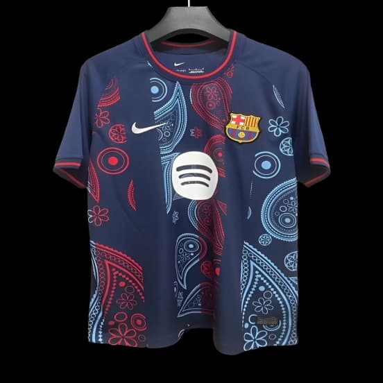 24/25 Barcelona White 125th Anniversary Navy Special Pattern Jersey — Fútbol Club Barcelona (femenino)