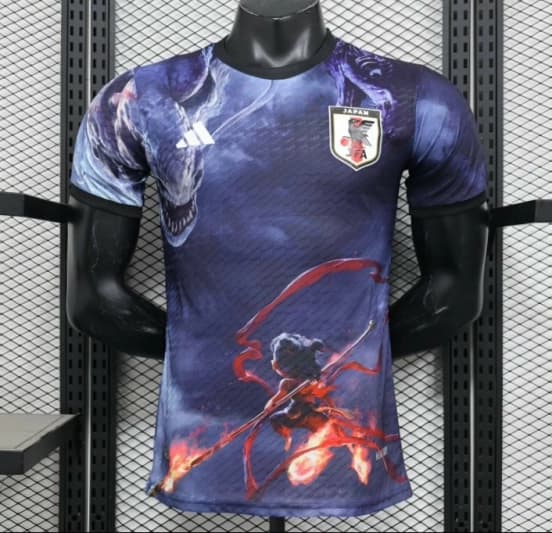 Player Version 2025 Japan NA ZHA Navy Blue with Dragon Jersey — jersey