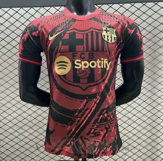 Player Version 25/26 FC Barcelona Pink with Black Marble Design Jersey — jersey