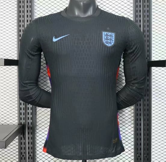 Player Version 2025 England Away Black Long Sleeve Jersey — Selección de fútbol de Inglaterra