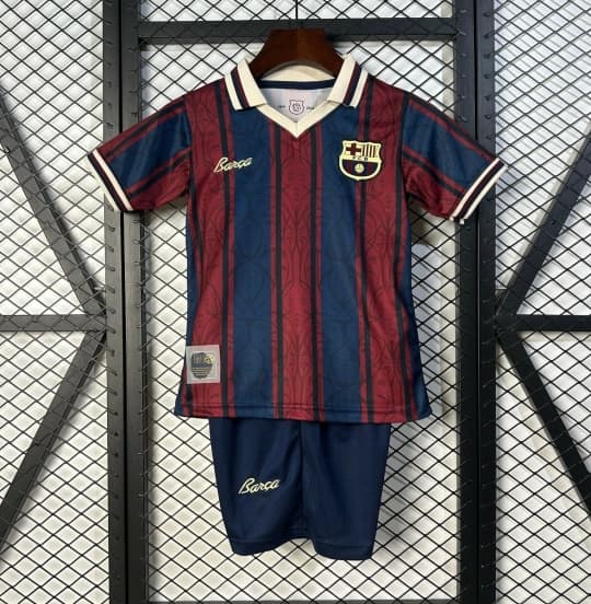 25/26 Kids Modernist FC Barcelona Polo Long Sleeve Jersey — jersey