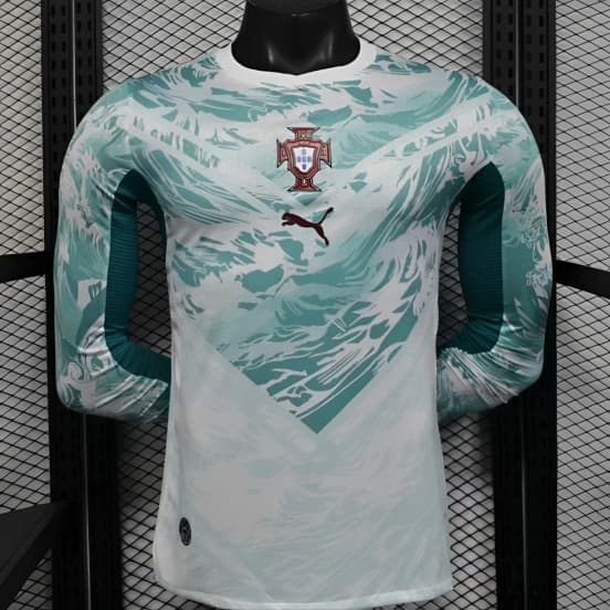 2026 Player Version  Portugal Away White  Long Sleeve Jersey — jersey