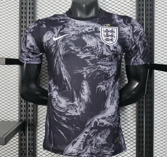 Player Version 2026 England Dark Navy with Lion Brushstroke Pattern Jersey — Selección de fútbol de Inglaterra
