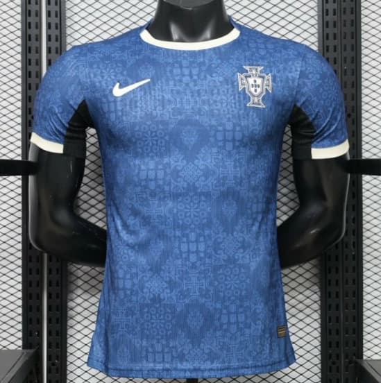Player Version 2027 Portugal Away Blue with Jacquard Pattern Jersey — imagen 1