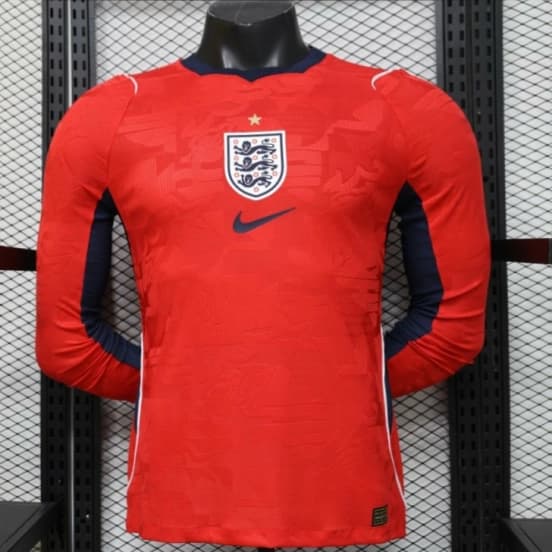 Player Version 26/27 England Away Red Long Sleeve Jersey — Selección de fútbol de Inglaterra