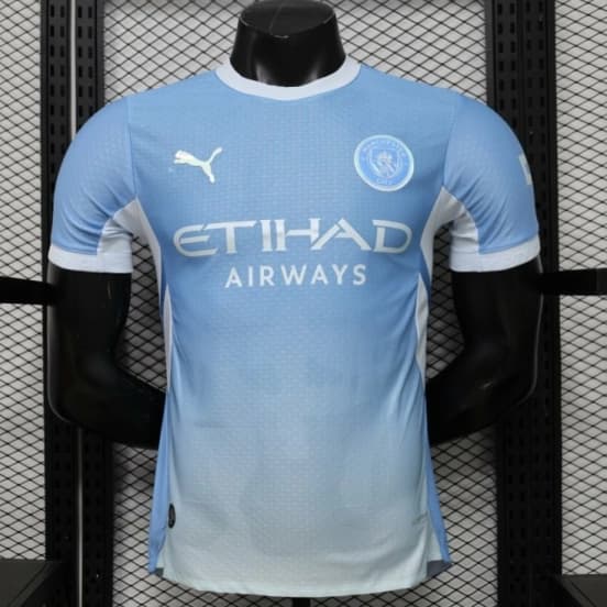 Player Version 26/27 Manchester City Sky Blue with White Side Panel Home Jersey — Manchester City Football Club