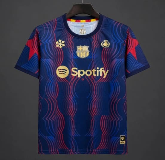 26/27 Barcelona Pre-Match Dark Blue/Red/Gold Jersey — jersey