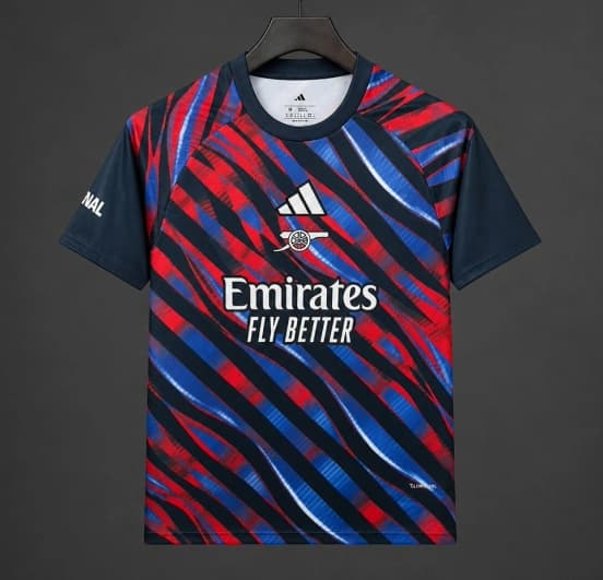 26/27 Arsenal Navy Blue Brushstroke Pattern Pre-match Jersey — jersey