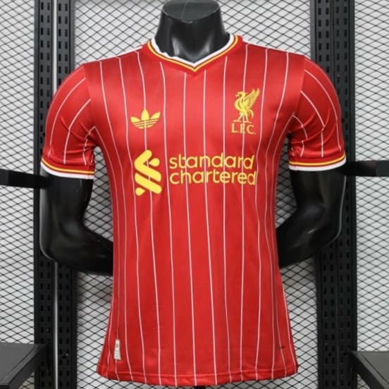 Player Version 26/27 Liverpool Red with White Pinstripe Home Jersey — jersey