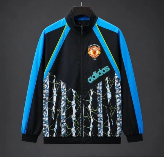 26/27 Manchester United Black Blue Adidas Originals 1990-92 Bringback Track Jacket — jersey