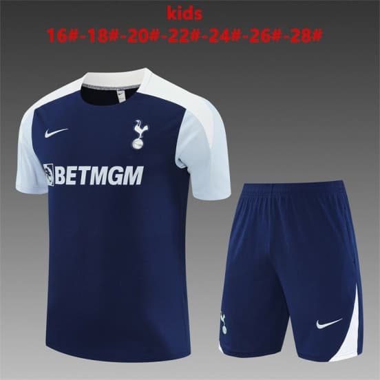 25/26 Kids Tottenham Hotspur Royal Blue Short Sleeve+Soccer Shorts — Tottenham Hotspur Football Club