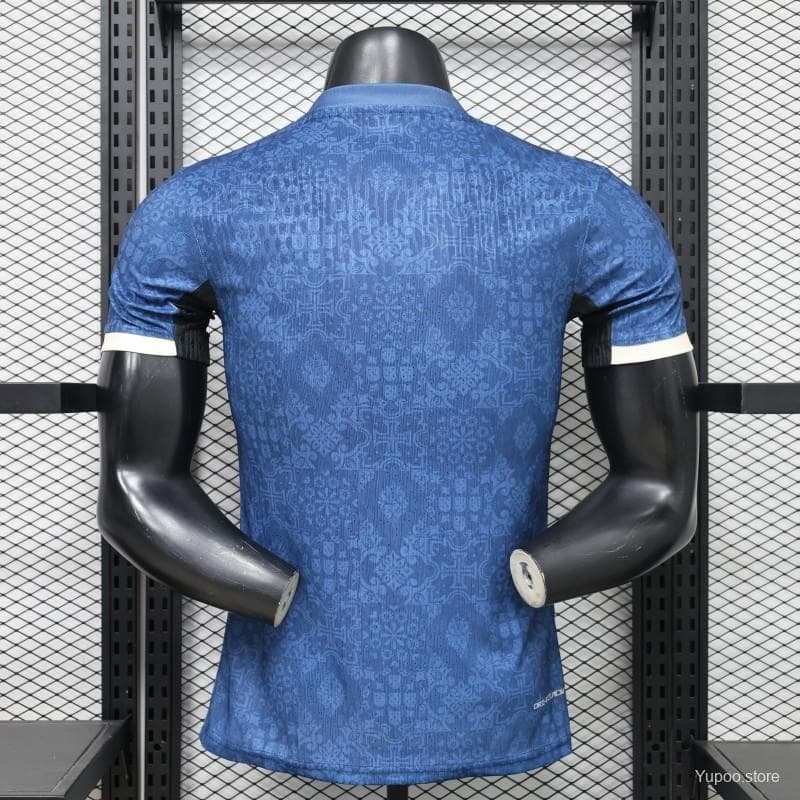 Player Version 2027 Portugal Away Blue with Jacquard Pattern Jersey — imagen 3