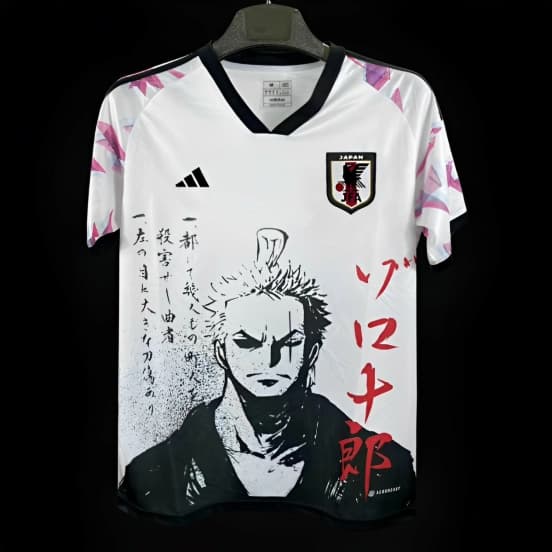 2022 Japan Away White Otaku Zoro Roronoa Jersey — Selección de fútbol de Japón