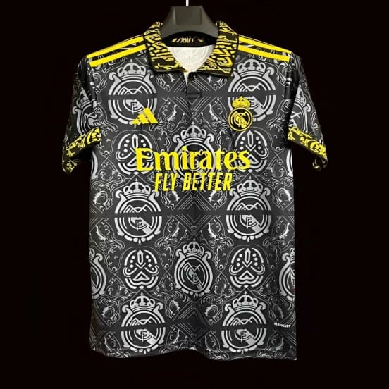 24/25 Real Madrid Black Special Pre-Match Jersey — Real Madrid Club de Fútbol