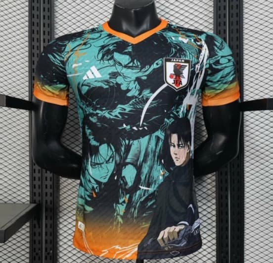 Player Version 2025 Japan Teal with Anime Warrior Jersey — jersey
