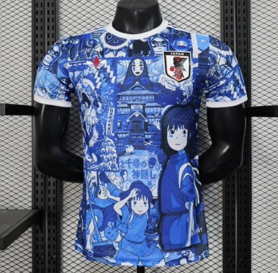 Player Version 2025 Japan Blue with Anime Characters Jersey — jersey