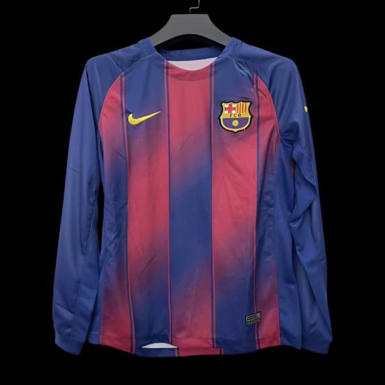25/26 Barcelona Home Long Sleeve Jersey — jersey