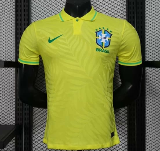 Player Version 2025 Brazil Home Yellow Classic Jersey — Selección de fútbol de Brasil