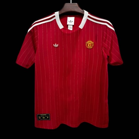 25/26 Manchester United Adidas Original Terrace Icons Wine Jersey — Manchester United Football Club