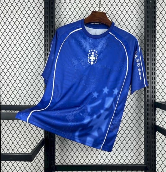 2025 Mens Brazil O Fenomeno#9 Comma Football Blue Jersey — jersey