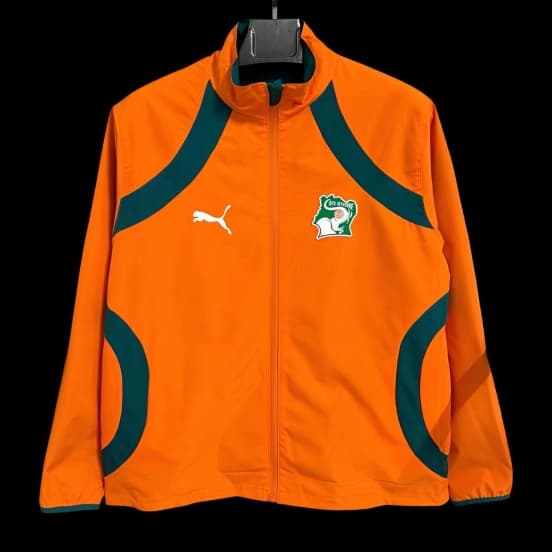 2026 Ivory Costa Orange Full Zipper Windbreaker — jersey
