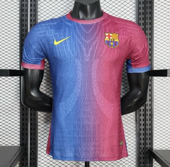 Player Version 25/26 FC Barcelona Blue & Burgundy with Geometric Gradient Pattern Jersey — jersey