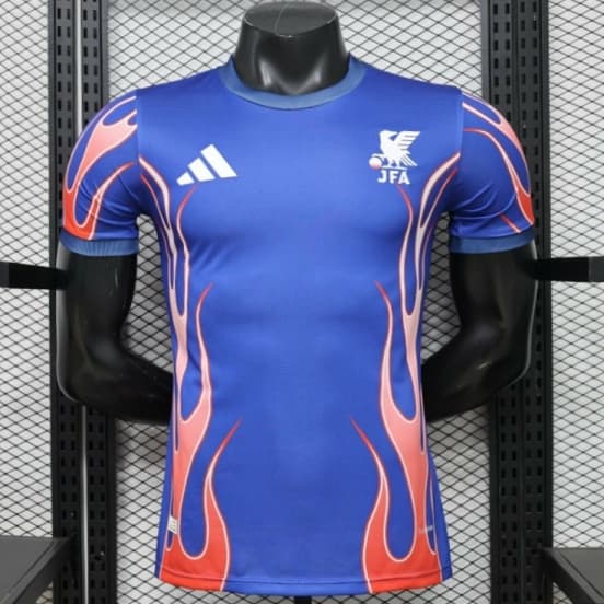 Player Version 2026 Japan Blue with Red Flame Graphic Home Special Edition Jersey — jersey