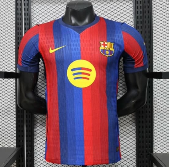 Player Version 25/26 FC Barcelona Blue & Red Vertical Stripes with Spotify Home Jersey — jersey