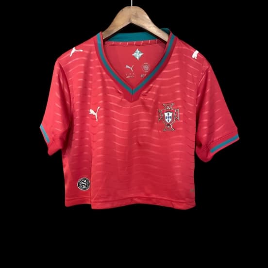 2026 Portugal Home Women Cropped Jersey — jersey
