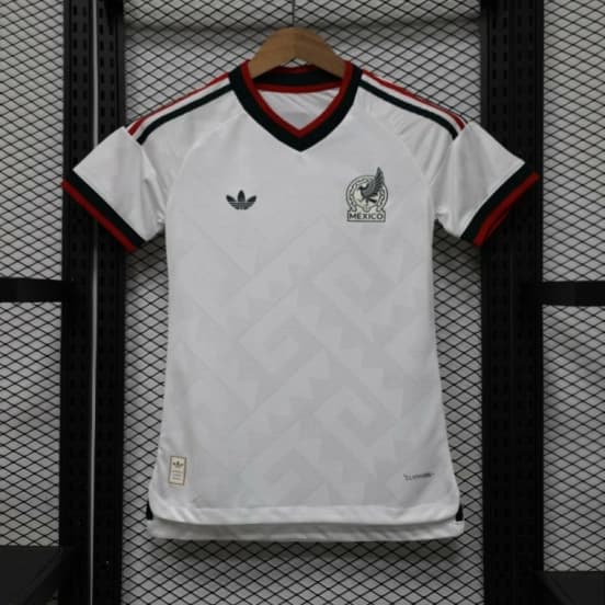 Player Version 2026 Womens Mexico Away White with Geometric Diamond Texture Jersey — jersey