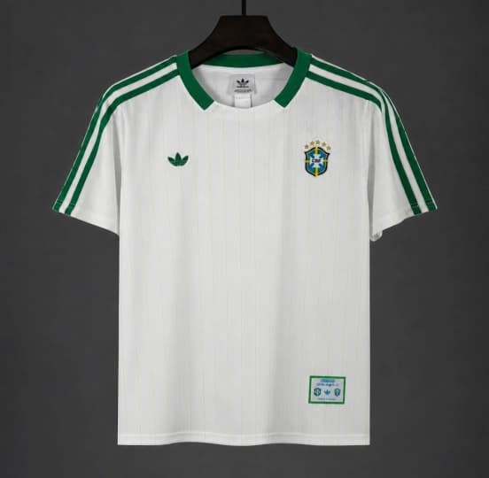 2026 Brazil Special Edition "Terrace Icons" White/Green Jersey — jersey