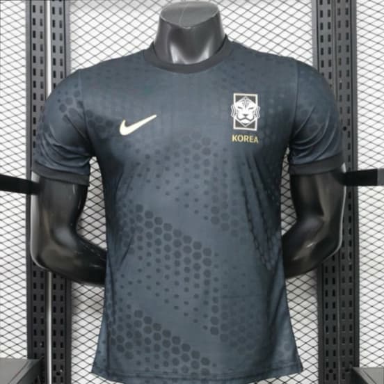 Player Version 2026 South Korea Dark Grey with Tonal Dot Allover Print Away Jersey — jersey