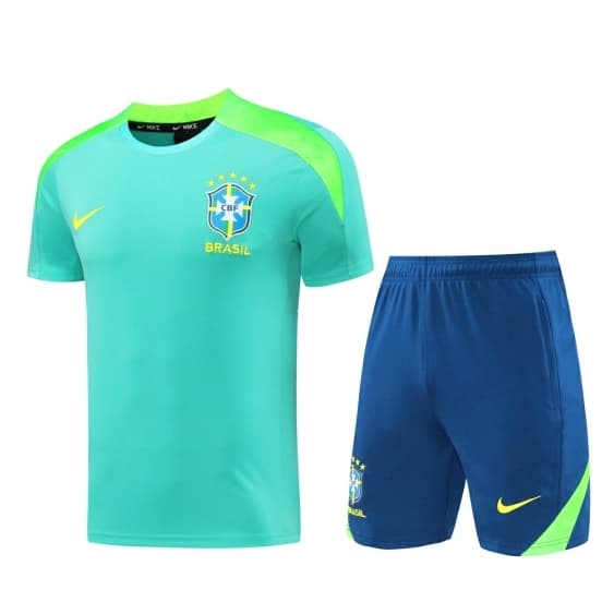 2025 Brazil Lake Green Short Sleeve+Soccer Shorts — jersey