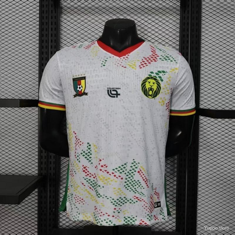 2026 Player Version Cameroon Home White with Red, Dot Pattern Jersey — imagen 2