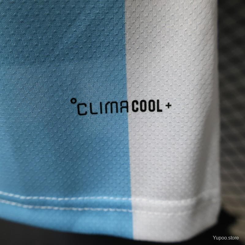 Player Version 2027 Argentina Home White & Light Blue Stripes with FIFA World Cup Champion Badge Jersey — imagen 4