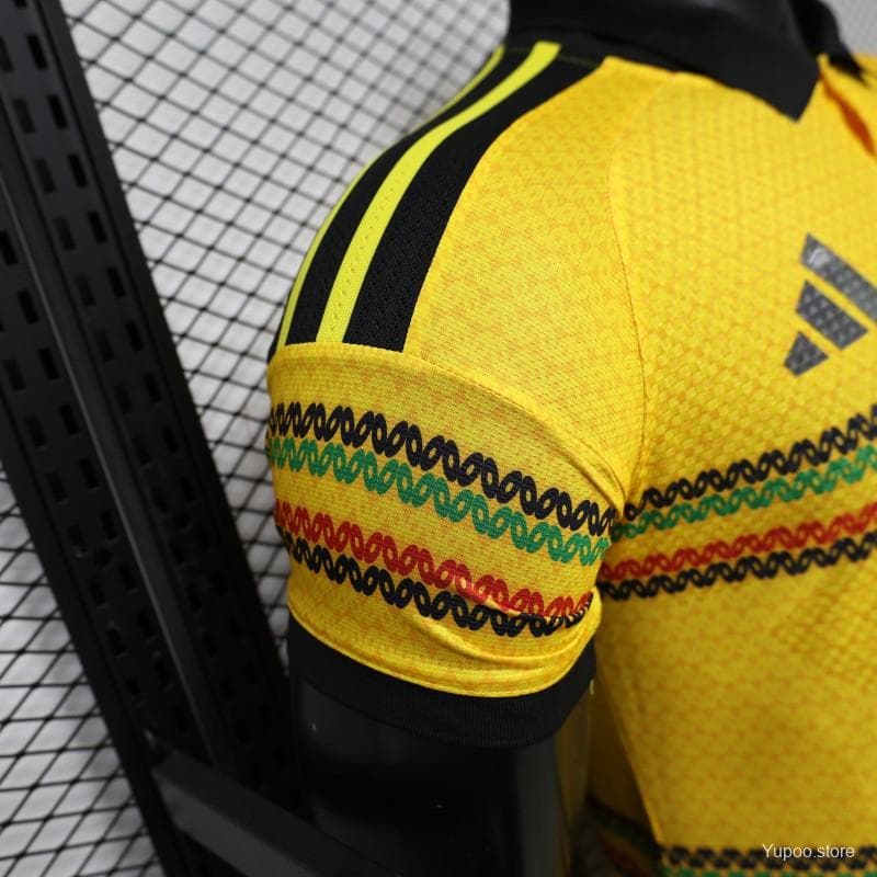 Player Version 2027 Jamaica Home Yellow with Reggae Stripe Jersey — imagen 6