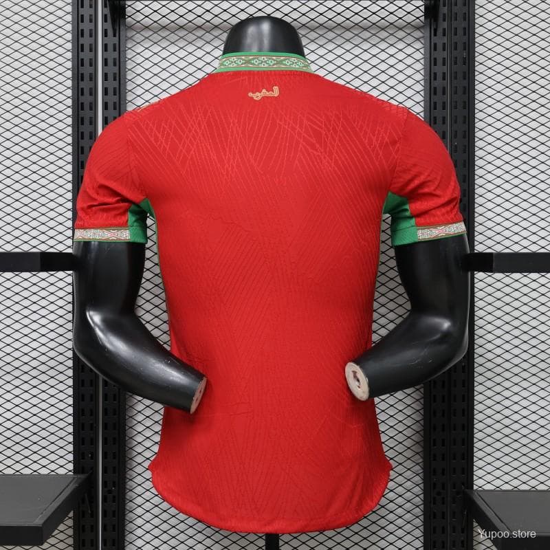 Player Version 26/27 Morocco Red & Green Home Jersey — imagen 3