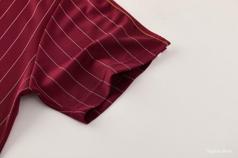26/27  Arsenal  Maroon Pinstripe Short Sleeve+Soccer Shorts — imagen 19