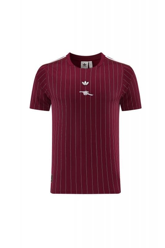 26/27  Arsenal  Maroon Pinstripe Short Sleeve+Soccer Shorts — imagen 24