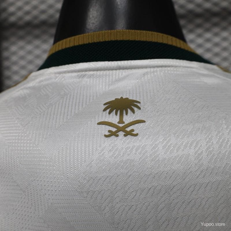Player Version 26/27 Saudi Arabia  White & Gold Home Jersey — imagen 6